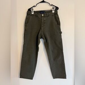 Abercrombie & Fitch Dark Olive Carpenter Workwear Pants 32 Carhartt Style